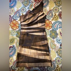 JS Collections one shoulder ribbon dress - size 6